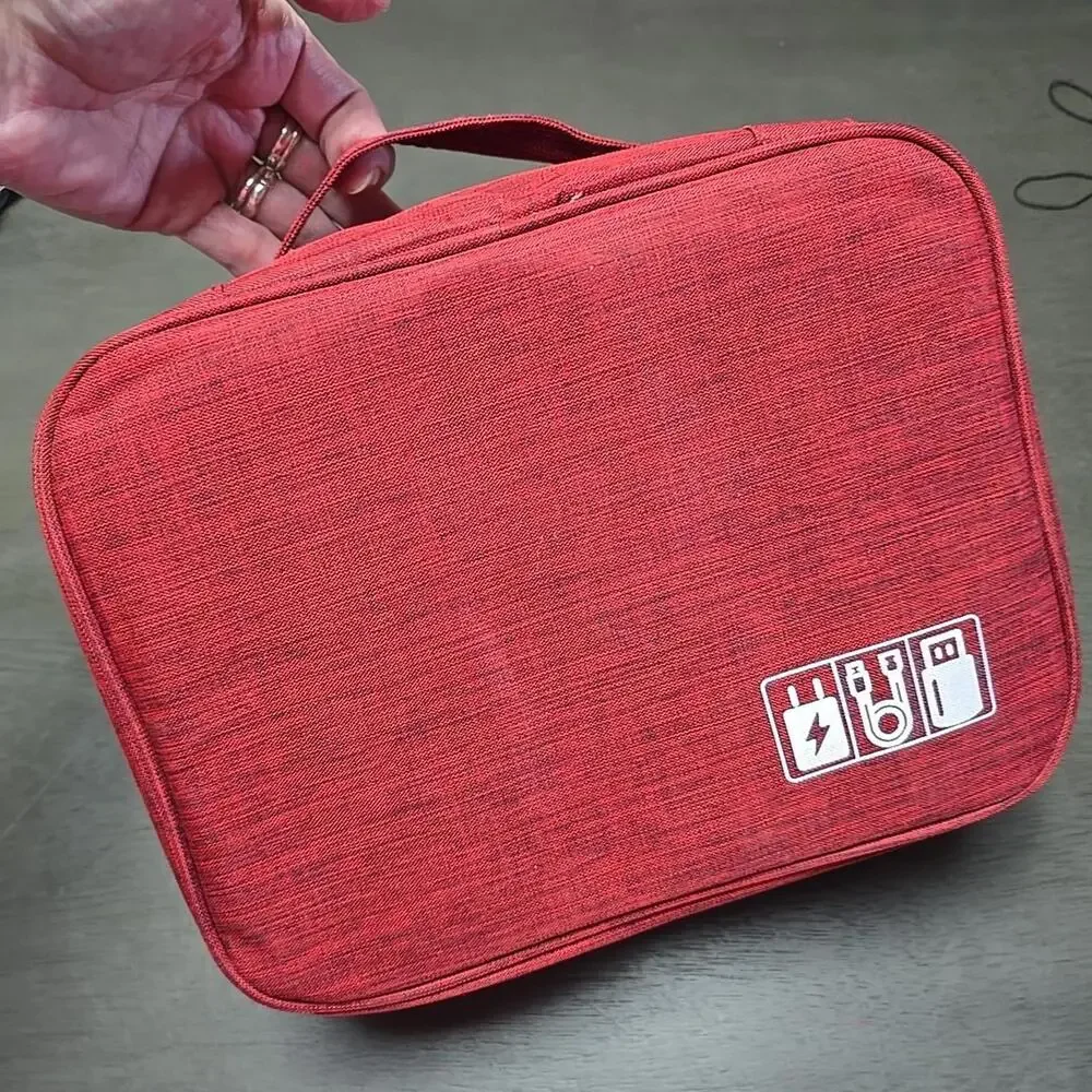Cable Bag Portable USB Gadget Organizer Charger Cosmetic Zipper Storage Pouch